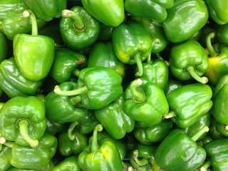 Fototapeta na wymiar Full Frame Shot Of Fresh Bell Peppers At Market