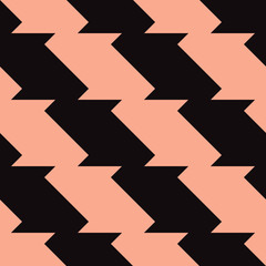 Decorative pattern for the background, tile and textiles. It is assembled from modular parts. Vector. Seamless.