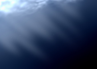 rays of light under water
