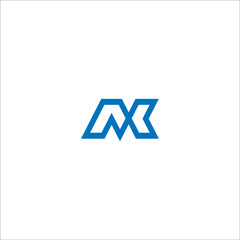 MK M K initial logo design template