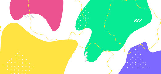 Multicolor Memphis Design. Vector Geometric 