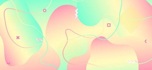 Abstract Colorful Brochure. Red Memphis Design. 