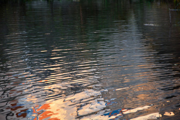 Rippled water surface  with reflections