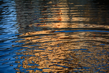 Rippled water surface  from a lake