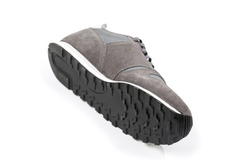 grey casual sports shoes/sneaker isolated on white background