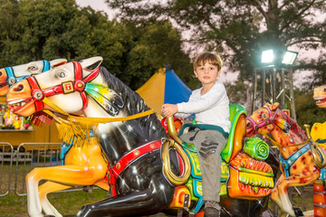 Play and happiness at the amusement park
