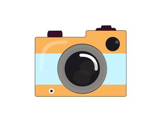 Vector illustration with a camera in a flat cartoon style