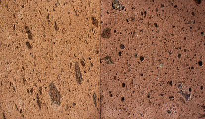 wall made from Armenian stone tuff
