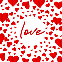 Gradient colored heart background. Abstract heart for design valentine's day card, wedding invitation, birthday party, romantic shop sale etc. 