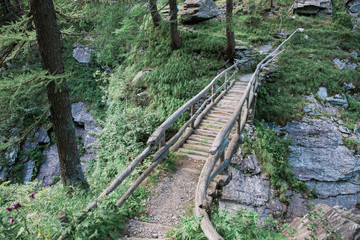 Peaceful landscape in the Italians alps
