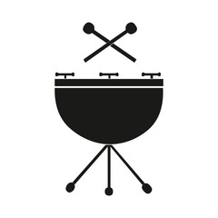 African Djembe Drum glyph icon, music and instrument, sound sign vector graphics, a solid pattern on a white background, eps 10.