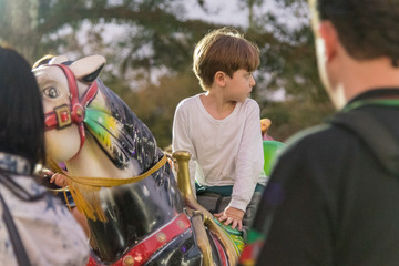 Play and happiness at the amusement park
