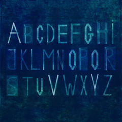 The alphabet on textured background image. Useful design element. 