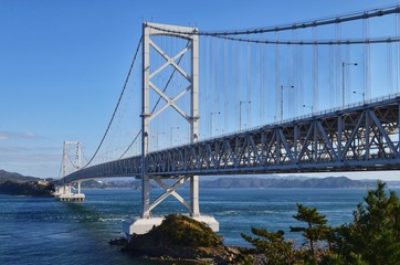 晴天の鳴門海峡（日本：四国/淡路島）