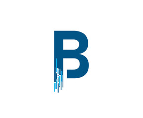 Letter B Digital Network , Technology and digital abstract line B network circuit vector logo. .