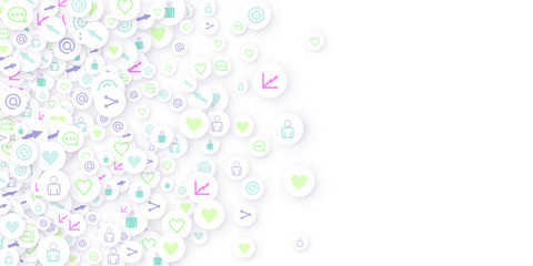 Social media marketing, Communication concept.