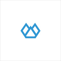 WA AW initial logo design template