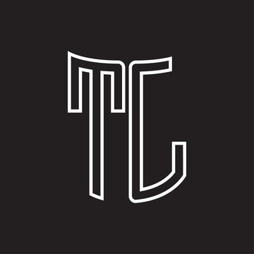 recommend clip art: TL Logo monogram with ribbon style outline design template