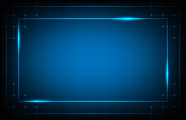 abstract background of blue frame hud ui technology line