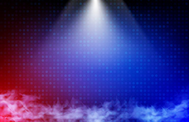 abstract background of blue and red technology and light ray