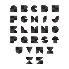 Geometric shape font design