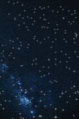 Milky Way stars photographed with astronomical telescope. My astronomy work.