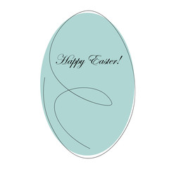 Happy easter card with egg design vector illustration