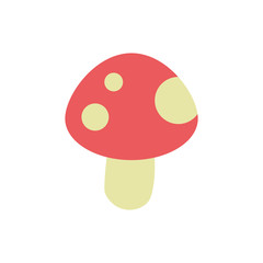cute fungus plant isolated icon