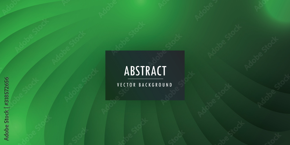 Poster green vector background with circle and curve line element overlap layer