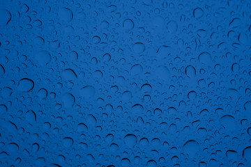 Water Drops on Glass.