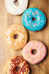 Assortment of glazed donuts