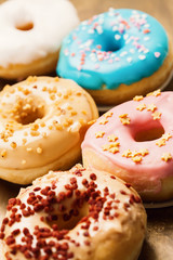 Assortment of glazed donuts