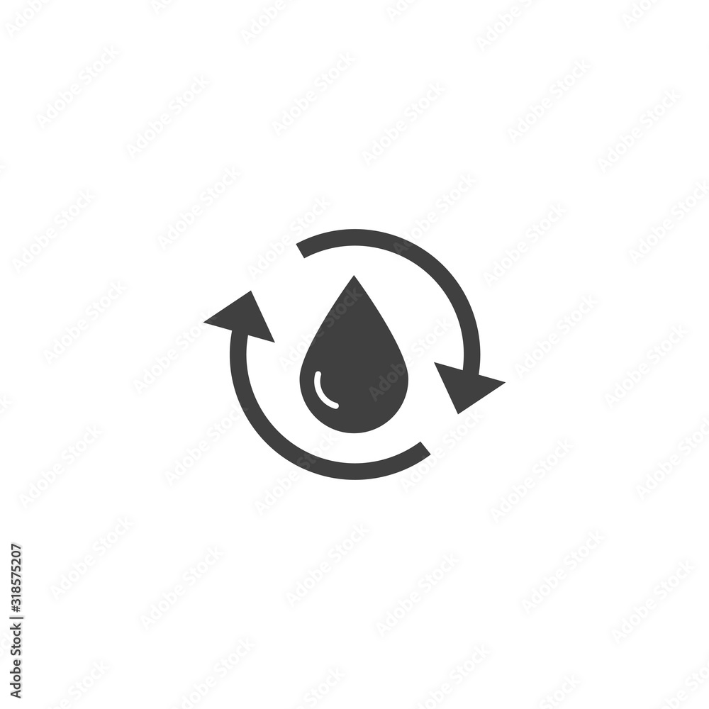 Poster water drop icon in black color on a white background