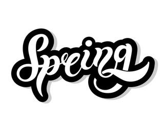Spring. Hand drawn lettering. Vector illustration. Best for spring design