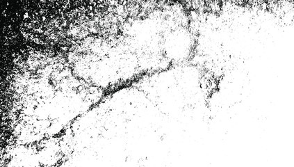 Aged stone wall texture. Grainy messy overlay of empty, aging, scratched wall. Grunge rough dirty background. Vector Illustration. Black isolated on white background. EPS10.
