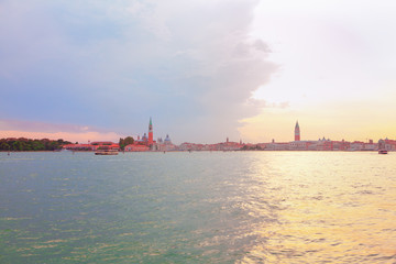 Fototapeta na wymiar Beautiful Venice and Grand Canal in the twilight