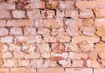 Old brick wall in the house as an abstract background