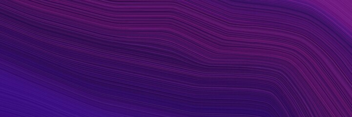 flowing horizontal header with very dark violet, purple and indigo colors. dynamic curved lines with fluid flowing waves and curves