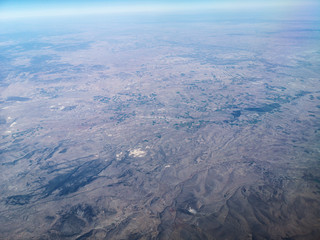 Turkey landscape view from the plane