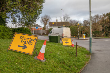 Confusing British diversion road signs