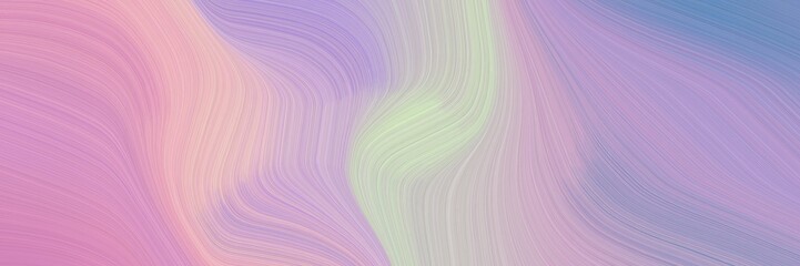 decorative horizontal header with pastel violet, light slate gray and pastel gray colors. dynamic curved lines with fluid flowing waves and curves