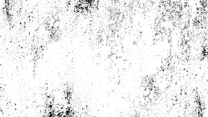 Abstract vector noise. Small particles of debris and dust. Distressed uneven background. Grunge texture overlay with rough and fine black particles isolated on white background. Vector illustration. 