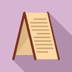 Street ad banner icon. Flat illustration of street ad banner vector icon for web design