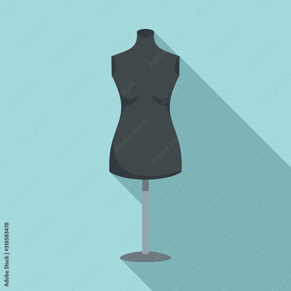 Poster Empty mannequin icon. Flat illustration of empty mannequin vector icon for web design