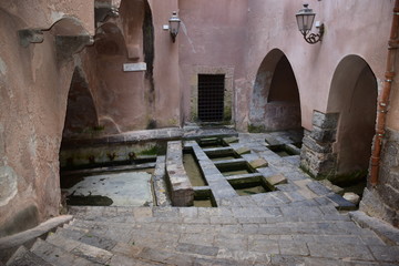 Cefalù, antico lavatoio medievale sul fiume Cefalino. Palermo. Sicilia