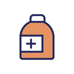medicine bottle drug flat style icon