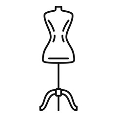 Mannequin icon. Outline mannequin vector icon for web design isolated on white background