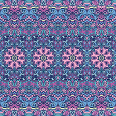 Colorful Tribal Ethnic Festive Abstract Floral Vector Pattern