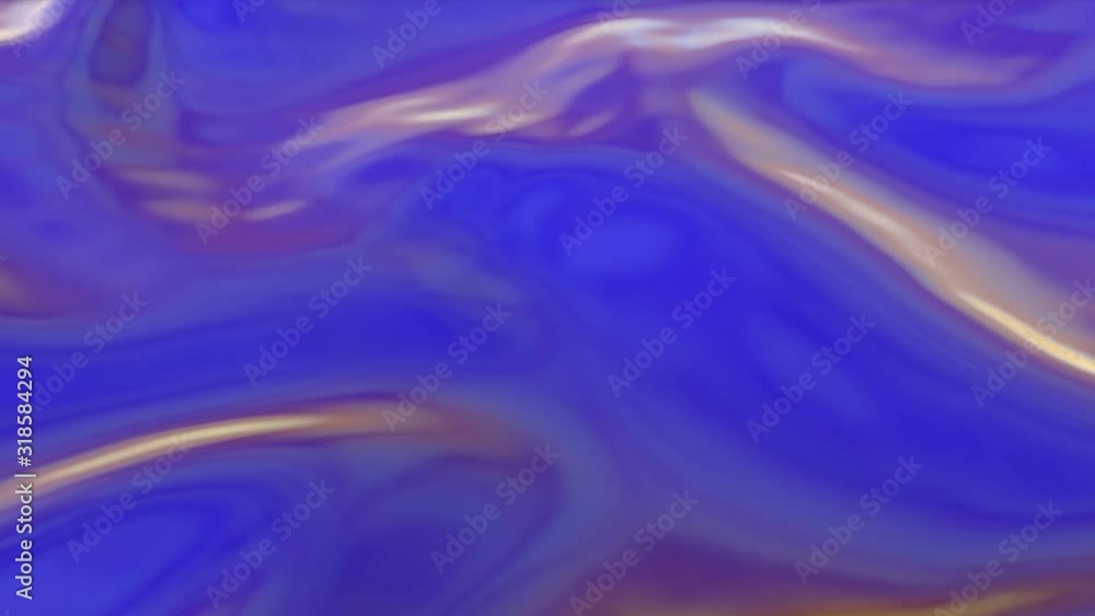 Poster animated deforming smooth wave surface. abstract animation. 3d render