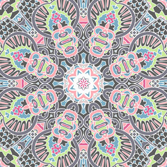 Naklejka premium Festive Colorful Tribal ethnic seamless vector pattern ornamental